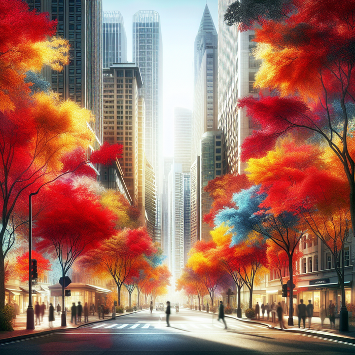 Urban Autumn Scene Paint By Diamonds