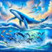 Whale's Majestic Voyage Paint By Diamonds