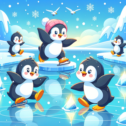 Playful Penguin Paradise DIY Paint By Diamonds