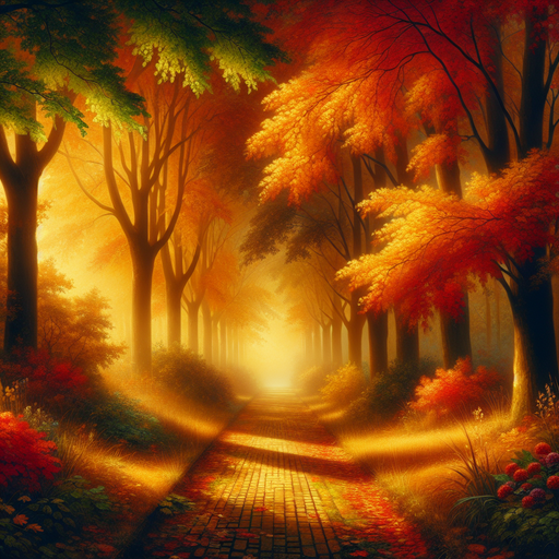 Idyllic Autumn Pathway Paint By Color