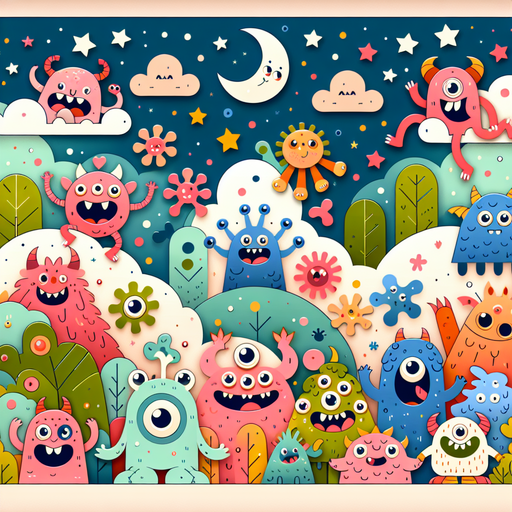 Friendly Monsters Paint By Diamonds