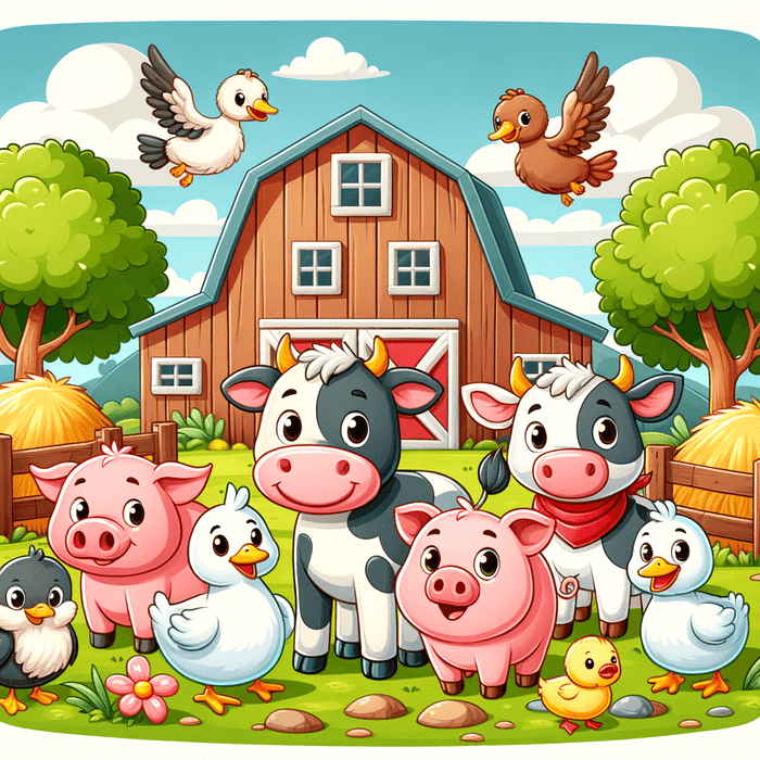 Whimsical Farmyard Fun Paint By Color