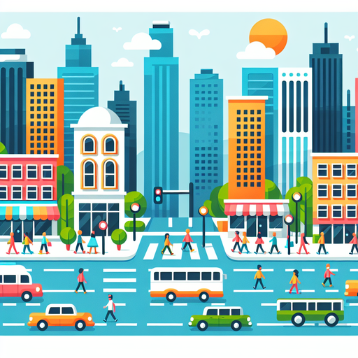 The Busy Cityscape Diamond Painting