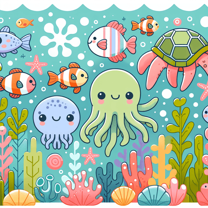 Underwater Sea Friends Paint By Diamond