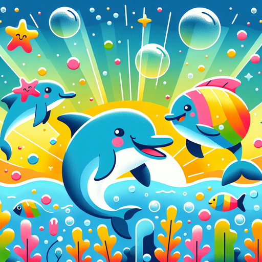 Cheerful Ocean Life Painting By Diamonds Kit