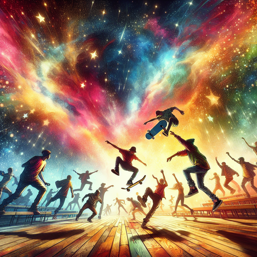 Starry Night Skater Paint By Color
