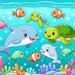 Bubbling Ocean Friends Painting By Diamonds Kit