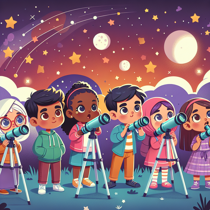 Starry Night Astronomy Camp Painting Diamond Kit