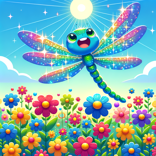 Sparkling Dragonfly Painting Diamond Kit