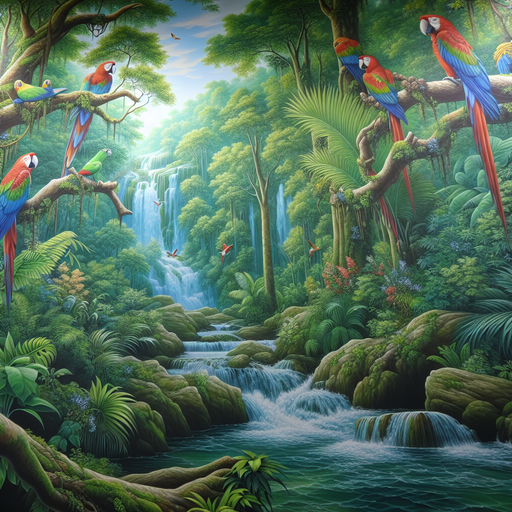 Tropical Rainforest Oasis DIY Paint By Diamonds