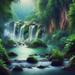 Tranquil Waterfall Oasis Paint By Color