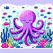 Playful Octopus Ocean Dance Paint By Color