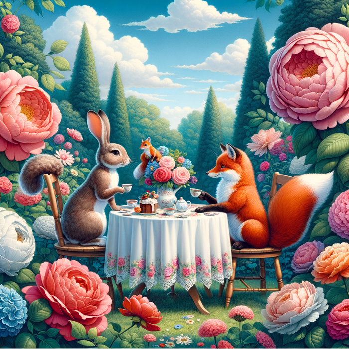 Whimsical Garden Tea Party 5D DIY Paint By Diamond Kit