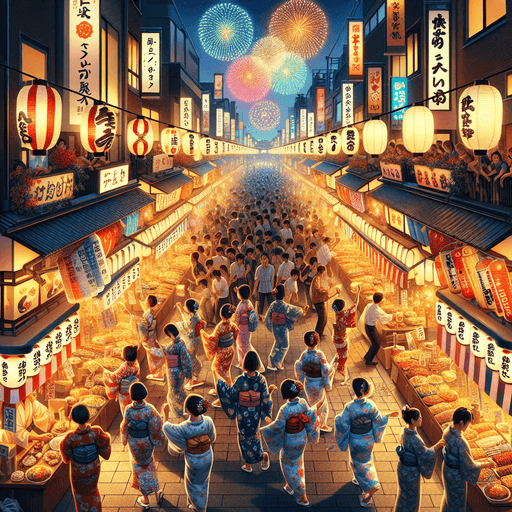 Tokyo Summer Festival Painting By Diamonds Kit
