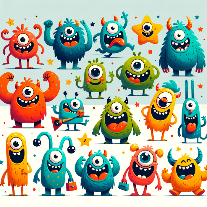 Kooky Monsters Paint By Diamonds Kits