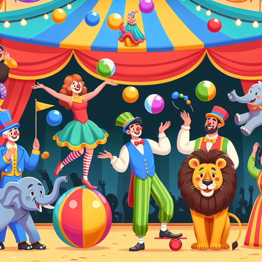 Silly Circus Fun Paint By Color