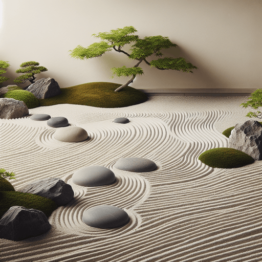 Tranquil Zen Garden Scene Painting Diamond Kit