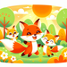 Merry Fox Family Paint By Diamonds