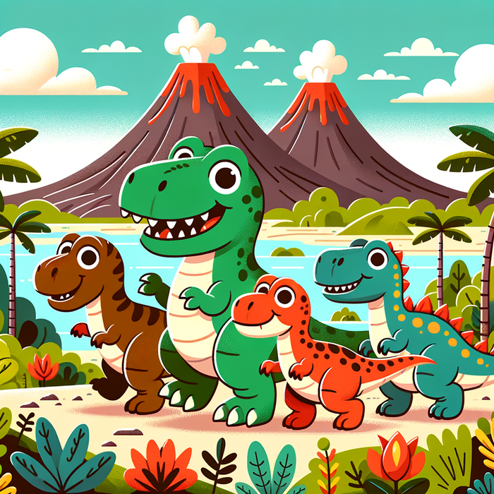 Whimsical Dinosaur Adventures Paint By Diamonds