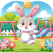 Bouncing Bunny Playground Painting By Diamonds Kit