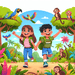 Adventurous Jungle Exploration Paint By Diamonds Kits