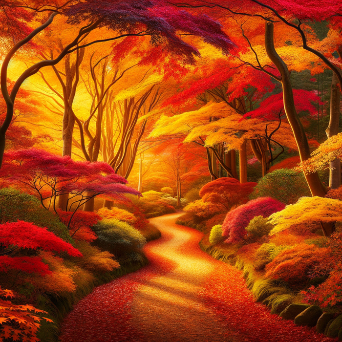 Radiant Autumn Path Paint By Diamonds