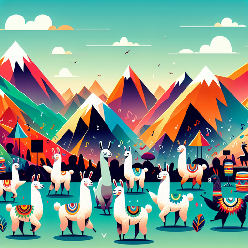 Llama's Mountain Music Festival Paint By Diamonds