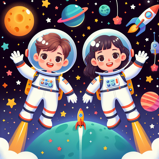 Astronaut Pals Galaxy Quest Diamonded Painting Kits