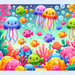 Joyful Jellyfish Jamboree Paint By Diamond