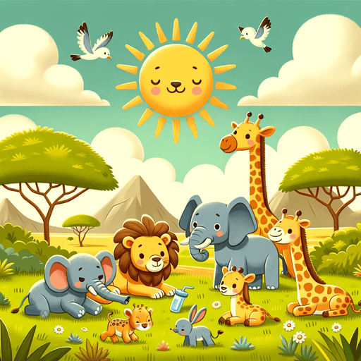 Cute Critters Safari Painting Diamond Kit