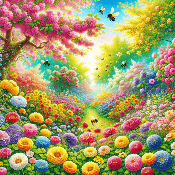 Lively Springtime Garden Diamonded Painting Kits