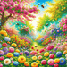 Lively Springtime Garden Diamonded Painting Kits