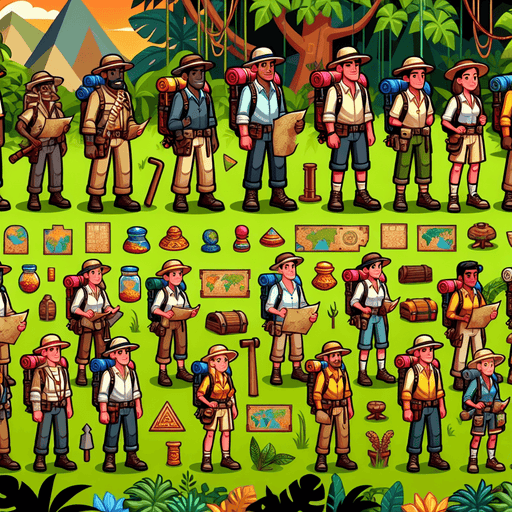 Explorers' Jungle Quest Painting By Diamonds Kit
