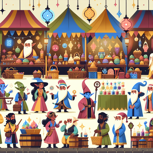 Magical Market Adventure Paint By Diamonds