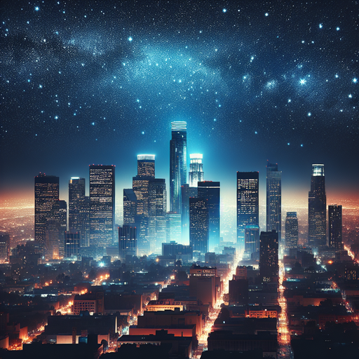 Starry Night Over City Paint By Diamonds Kits