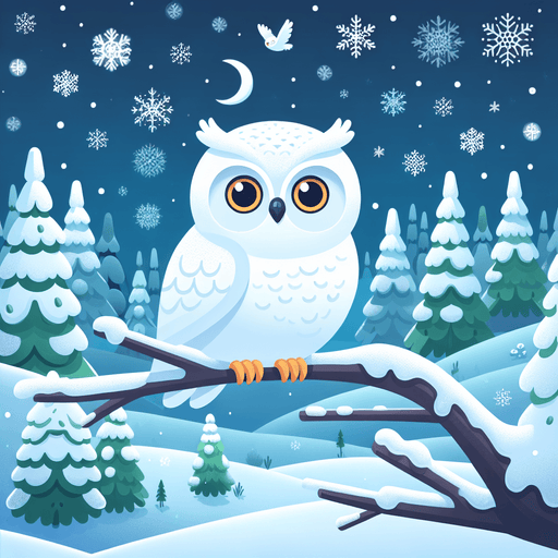 Friendly Snowy Owl Paint By Diamonds