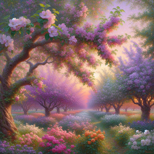 Soothing Orchard Bliss Painting Diamond Kit