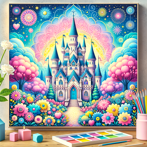 Magical Fairytale Castle Paint By Diamonds Art