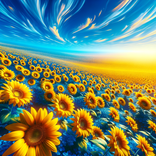 Radiant Sunflower Field Paint By Diamonds Art