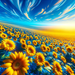 Radiant Sunflower Field Paint By Diamonds Art