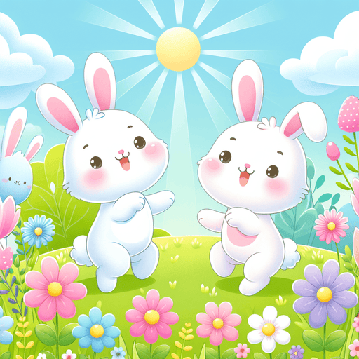 Playful Bunnies Painting By Diamonds Kit