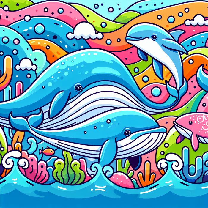 Friendly Ocean Giants Paint By Diamonds Art