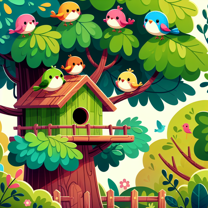 Chirpy Birds Treehouse Diamond Painting