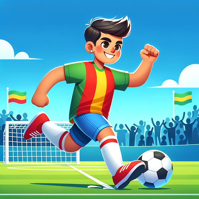 Energetic Soccer Player Paint By Diamonds Art