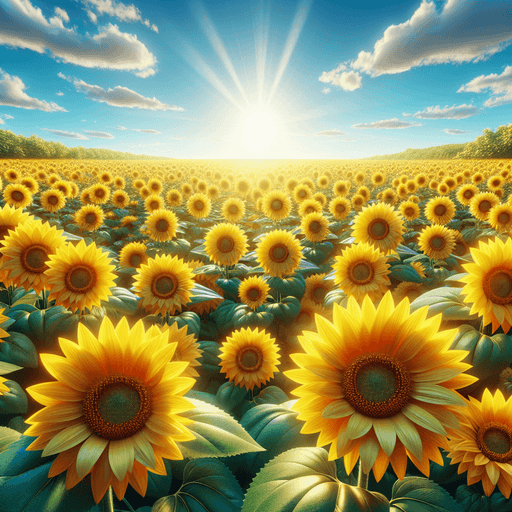 Sunny Sunflower Field Paint By Diamonds