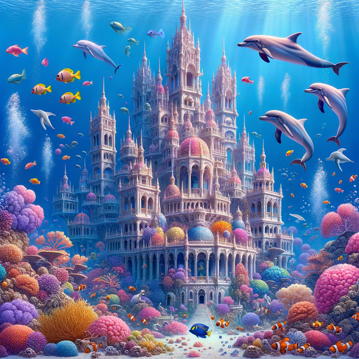 Whimsical Ocean Castle 5D DIY Paint By Diamond Kit