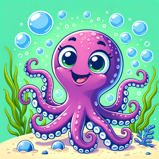 Bubbly Octopus Painting By Diamonds Kit