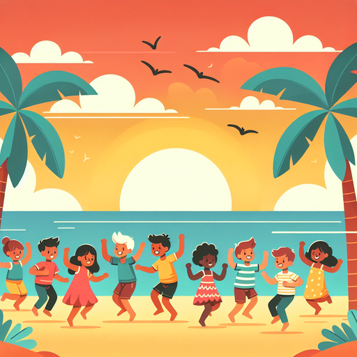 Tropical Paradise Party Paint By Diamonds Art