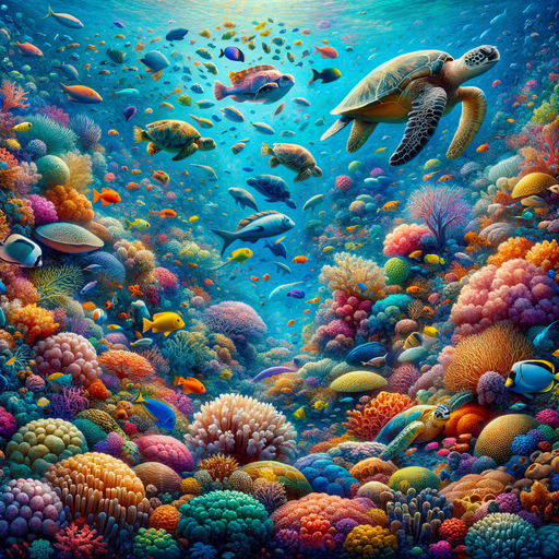 Colorful Coral Reef Paint By Color