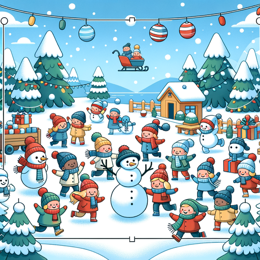 Happy Holidays Winter Scene Painting Diamond Kit